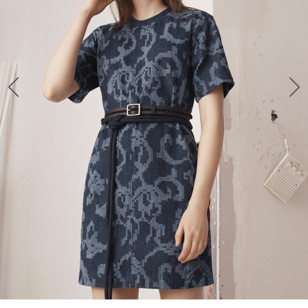 Rag & Bone “Esmond” Indigo Laser-Cut Dress